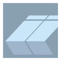 Abstract minimalist geometric shape casting a shadow vector