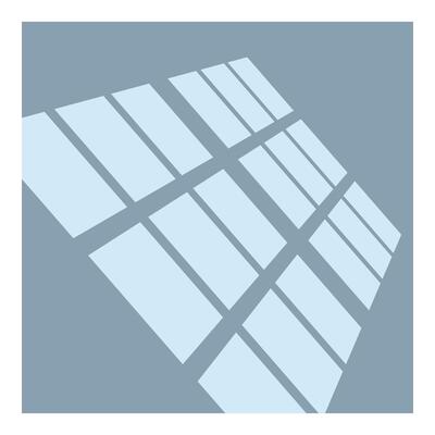 Abstract geometric pattern forming three dimensional space