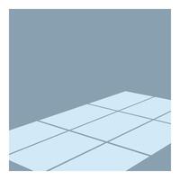 Sunlight casting geometric shapes on empty room floor vector