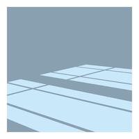 Minimalist image of shadows creating geometric shapes on a wall vector