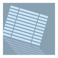 Sunlight shining through window blinds casting shadows on wall vector