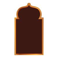 Golden arabic style frame with blank space for text or image vector