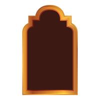 Golden frame border is framing a dark background vector
