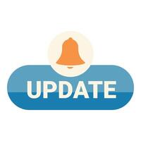 Update button showing new version is available vector