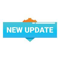 New update button showing latest software version available vector