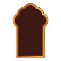 Golden arabic window frame with blank space for text or image vector