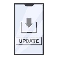Smartphone downloading update with progress bar vector