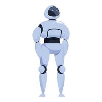 Modern robot standing with hands on its sides vector