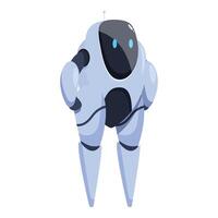 Modern robot standing with arms at its sides vector