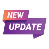 New update banner announcing latest version release vector
