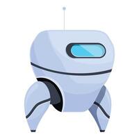 Futuristic robot standing on three legs with antenna vector