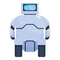 Autonomous wheeled robot exploring new technological frontiers vector