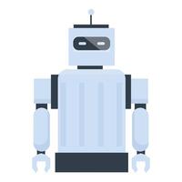 Modern robot standing with arms down at sides vector