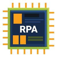 Rpa software operating with automation process algorithm on chip vector