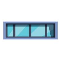 Long horizontal window showing modern building facade vector