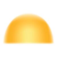 Abstract orange gradient forming a soft and blurry half circle vector