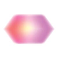 Abstract background with a smooth pink and yellow gradient forming a hexagon shape vector