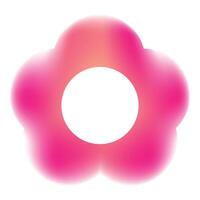 Abstract pink flower shape with white circle in center vector