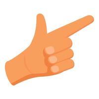 Human hand pointing with index finger gesture vector