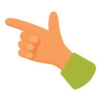 Cartoon hand pointing with index finger gesture vector
