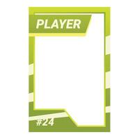 Green clean modern twitch overlay facecam player frame with number vector