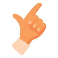 Human hand pointing with index finger gesture vector