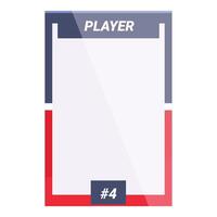 Player number 4 frame design with transparent background vector