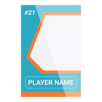 Modern trading card template featuring geometric shapes vector