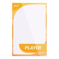 Number seventeen player card featuring blank space for photo vector