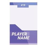 Modern purple streaming overlay featuring player name and number vector