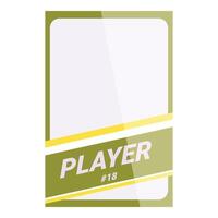 Blank trading card design featuring player number eighteen vector
