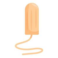 Feminine hygiene product tampon with string showing menstruation period vector