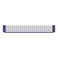 Tennis net separating playing surfaces on white background vector
