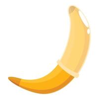 Banana with a condom on it vector