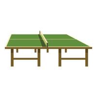 Green ping pong table standing on white background vector