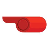 Red whistle blowing making loud sound for sport event vector