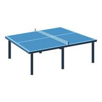 Blue ping pong table standing on white background vector