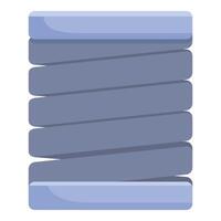 Elastic metal spring coil expanding compressing vector
