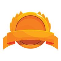 Golden seal of quality with banner emphasizing achievement vector