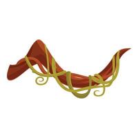 Twisted jungle liana branch with wrapping vines vector