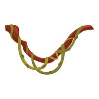 Twisted liana branch hanging down creating jungle atmosphere vector