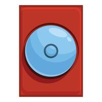 Red alarm button being pushed for emergency alert vector