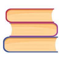 Stack of three books forming a staircase for self improvement vector