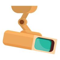 Surveillance camera is recording, ensuring safety and security vector