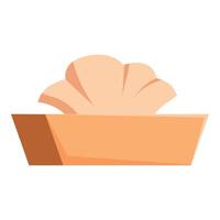 Open tissue box with tissues coming out for hygienic use vector