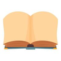 Open book with blank pages showing concept of knowledge vector