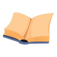 Open book lying with blank pages for text vector