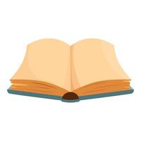 Open book lying with blank pages showing knowledge vector