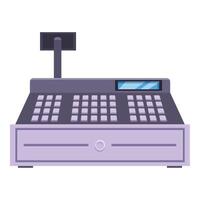 Modern pos terminal accepting contactless payments vector