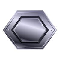 Silver hexagon showing high tech engineering concept vector